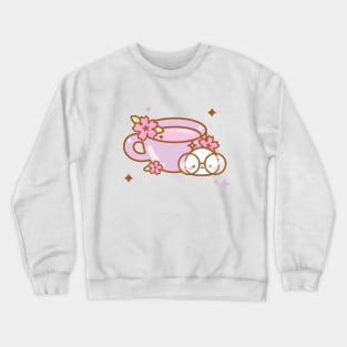 Cute Sakura Tea Crewneck Sweatshirt